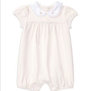 Ralph Lauren lace trimmed knit romper